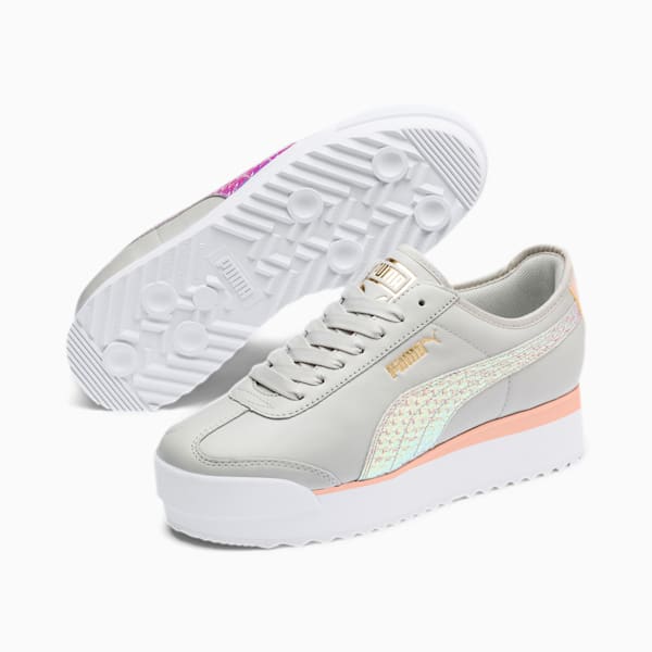 Roma Amor Metallic Women’s Sneakers, Glacier Gray-Puma Silver, extralarge