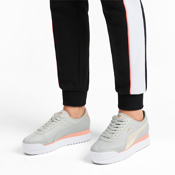 Roma Amor Metallic Women’s Sneakers, Glacier Gray-Puma Silver, extralarge