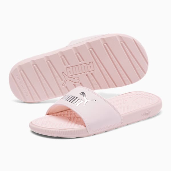 Cool Cat Women’s Slides, Rosewater-Puma Silver, extralarge
