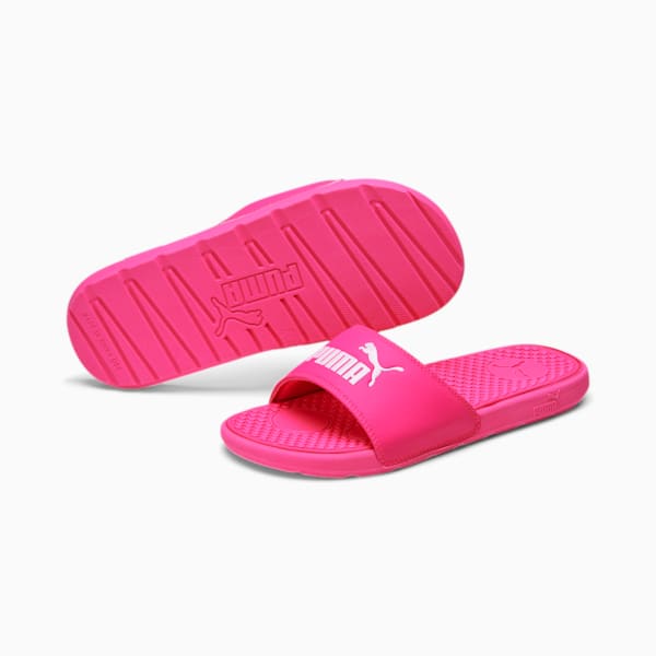 Cool Cat Women’s Slides, KNOCKOUT PINK-Puma White, extralarge