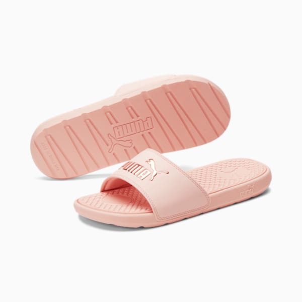 Cool Cat Women’s Slides, Cloud Pink-Rose Gold, extralarge