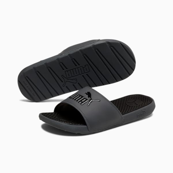 Cool Cat Kids' Slides Big Kids, CASTLEROCK-Puma Black, extralarge