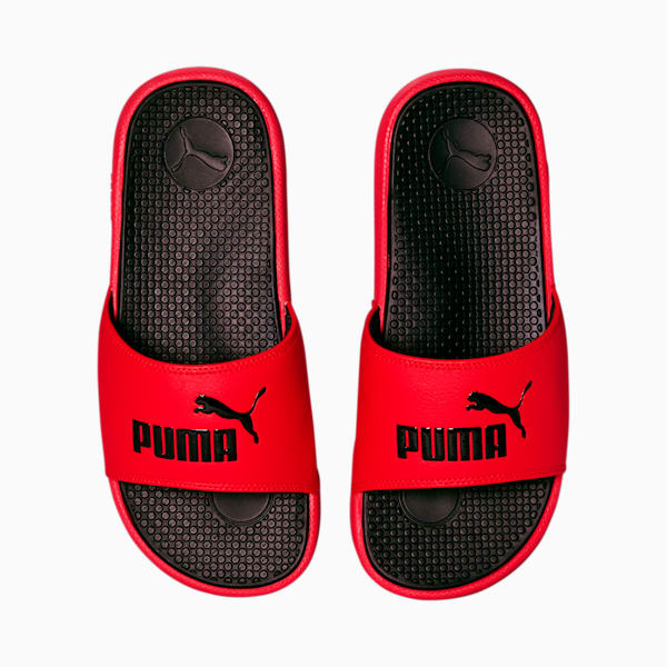 Cool Cat Kids' Slides Big Kids, High Risk Red-Puma Black, extralarge