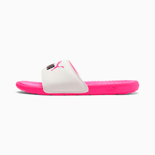 Cool Cat Kids' Slides Big Kids, KNOCKOUT PINK-Puma White-Puma Black, extralarge