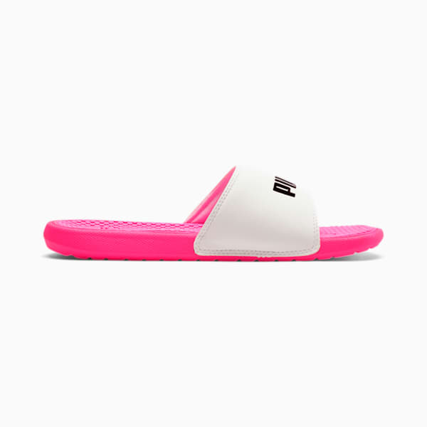 Cool Cat Kids' Slides Big Kids, KNOCKOUT PINK-Puma White-Puma Black, extralarge