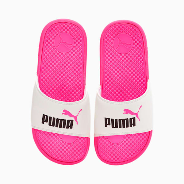 Cool Cat Kids' Slides Big Kids, KNOCKOUT PINK-Puma White-Puma Black, extralarge