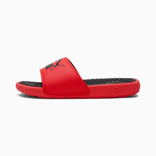 Cool Cat Little Kids' Slides, High Risk Red-Puma Black, extralarge