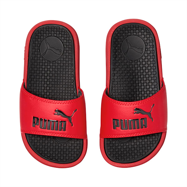 Cool Cat Little Kids' Slides, High Risk Red-Puma Black, extralarge