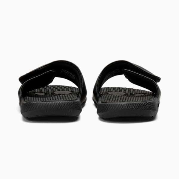 Cool Cat V Kids' Slides Big Kids, Puma Black-Puma White, extralarge