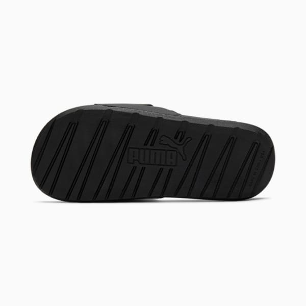 Cool Cat V Kids' Slides Big Kids, Puma Black-Puma White, extralarge