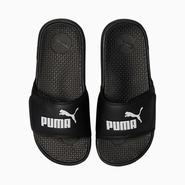 Cool Cat V Kids' Slides Big Kids, Puma Black-Puma White, extralarge