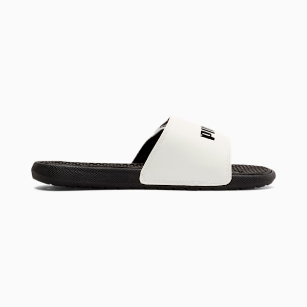 Cool Cat V Kids' Slides Big Kids, Puma Black-Puma White, extralarge