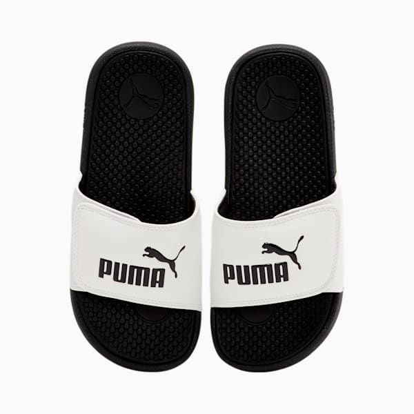 Cool Cat V Kids' Slides Big Kids, Puma Black-Puma White, extralarge