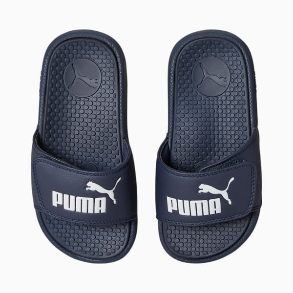 Cool Cat V Little Kids' Slides, Peacoat-Puma White, extralarge