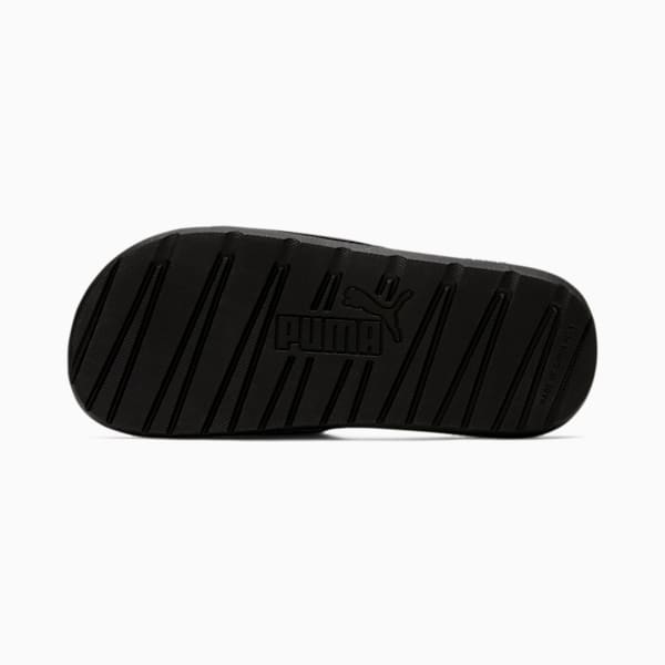 Cool Cat Sport Slides Big Kids, Puma Black-Puma White-High Risk Red, extralarge