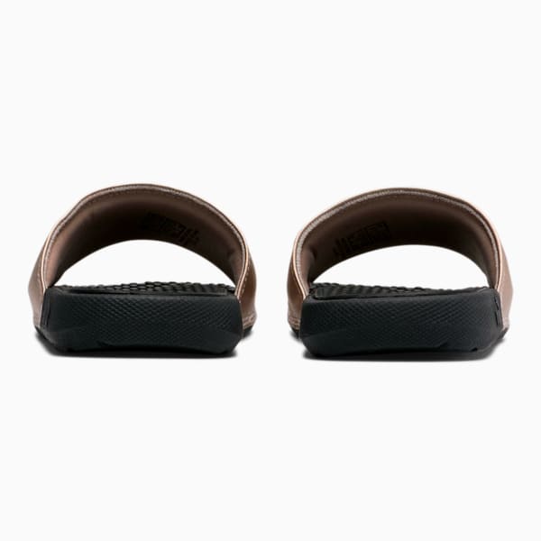 Cool Cat Metallic Little Kids' Slides, Puma Black-Rose Gold, extralarge