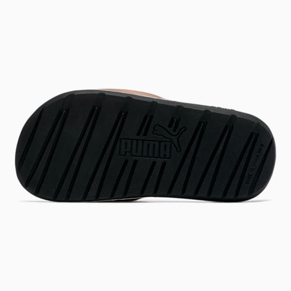 Cool Cat Metallic Little Kids' Slides, Puma Black-Rose Gold, extralarge