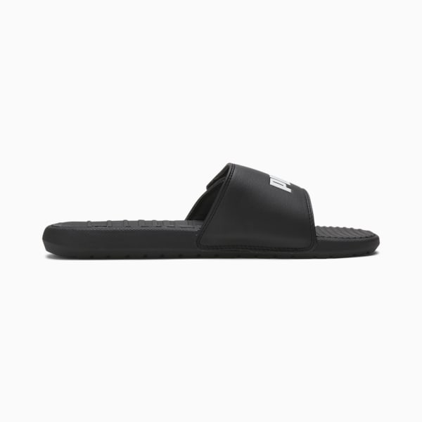 Cool Cat V Men's Slides, Puma Black-Puma White, extralarge