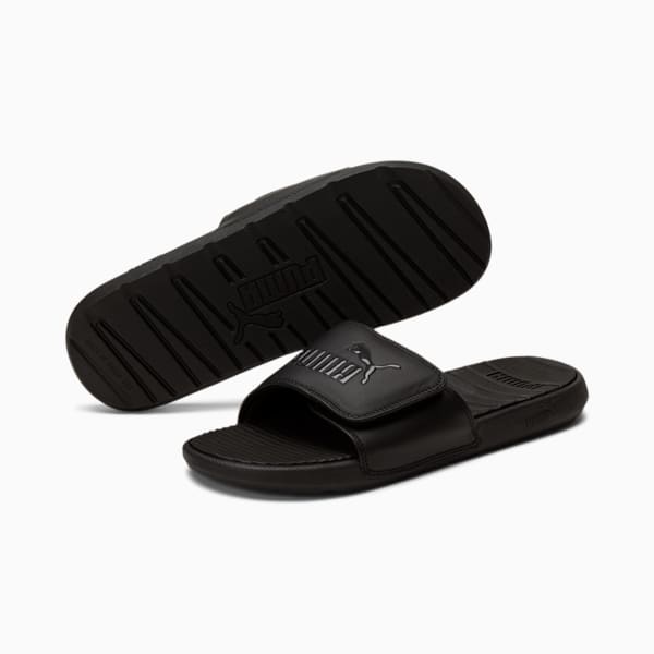 Cool Cat V Men's Slides, Puma Black-Puma Black, extralarge-IND