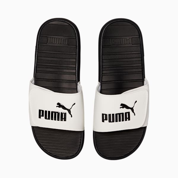 Cool Cat V Men's Slides, Puma Black-Puma White-Puma Black, extralarge