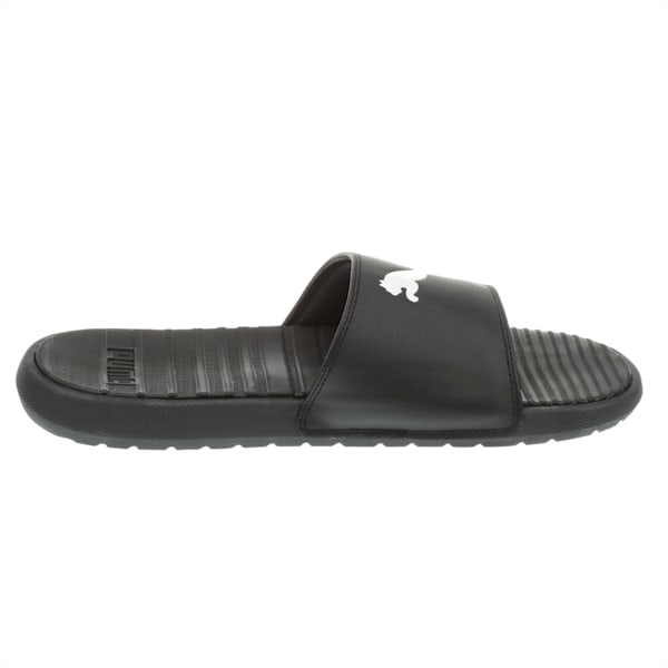 Cool Cat Sport Men's Slides, Puma Black-Puma White, extralarge