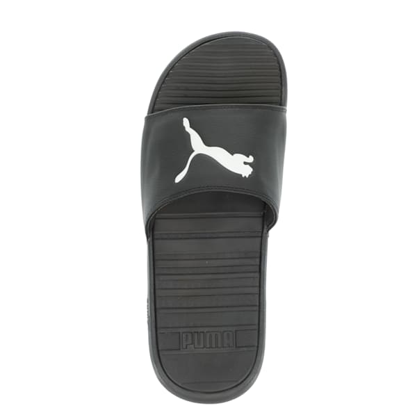 Cool Cat Sport Men's Slides, Puma Black-Puma White, extralarge