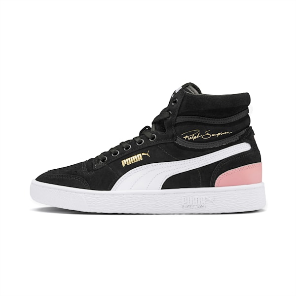 Ralph Sampson Mid Suede Women's Sneakers, Puma Black-Bridal Rose, extralarge