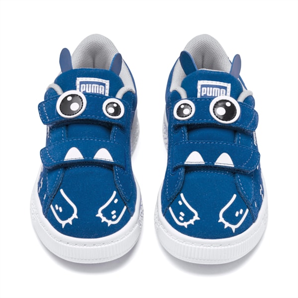 Suede Monster Little Kids' Shoes, Bright Cobalt-Puma White, extralarge