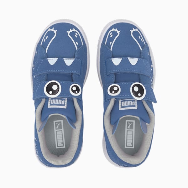 Suede Monster Little Kids' Shoes, Bright Cobalt-Puma White, extralarge