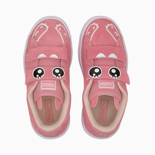 Suede Monster Little Kids' Shoes, Peony-Puma White, extralarge