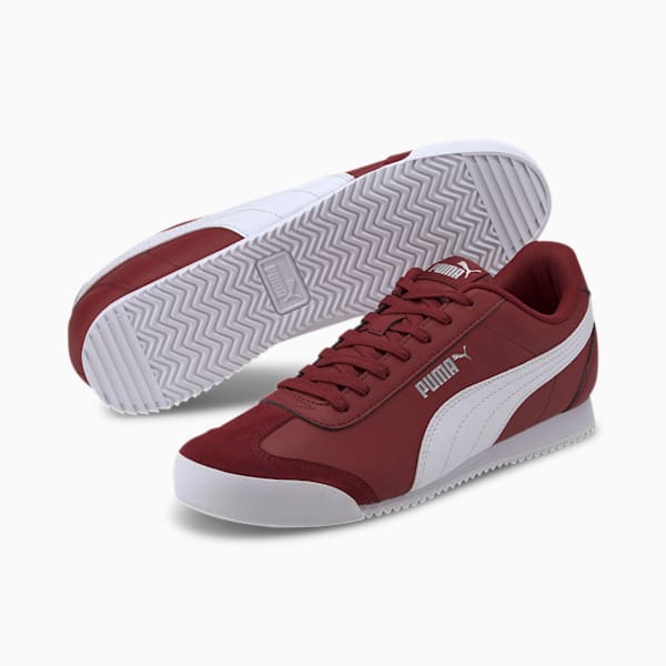 PUMA Turino Men's Sneakers, Red Dahlia-Puma White-Puma Silver, extralarge