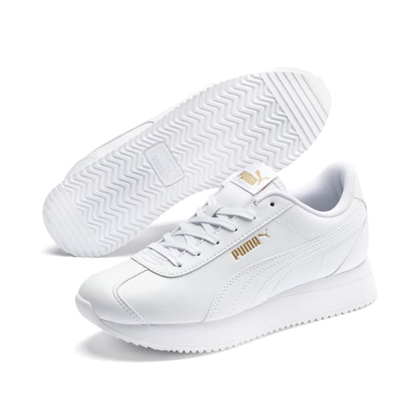 Turino Stacked Women's Sneakers, Puma White-Puma White, extralarge