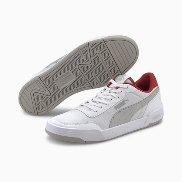 Caracal Style Unisex Sneakers, Puma White-Gray Violet-High Risk Red, extralarge