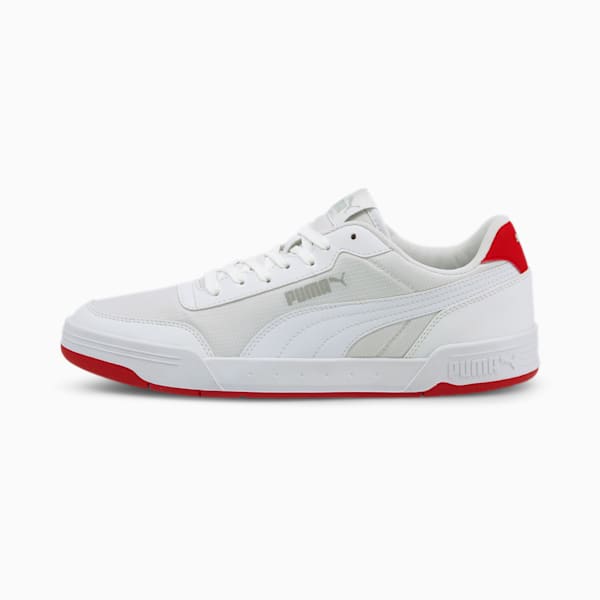 Caracal Style Sneakers, Puma White-Puma White-High Risk Red, extralarge-IND