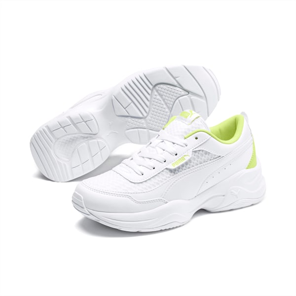 Cilia Mode Mesh, Puma White-Sunny Lime, extralarge-IND