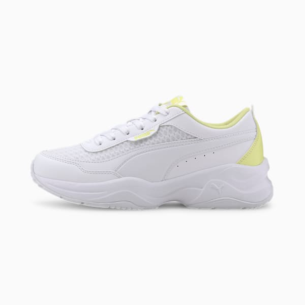 Cilia Mode Mesh, Puma White-Sunny Lime, extralarge-IND