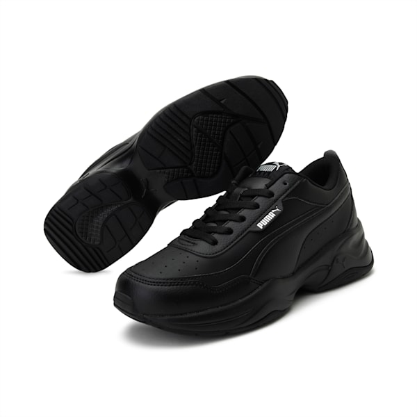 Cilia Mode Women's Sneakers, Puma Black-Puma Silver, extralarge-IND