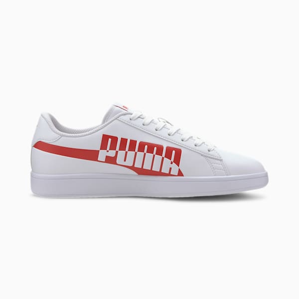 Sneakers Smash v2 Max, Puma White-High Risk Red, extralarge