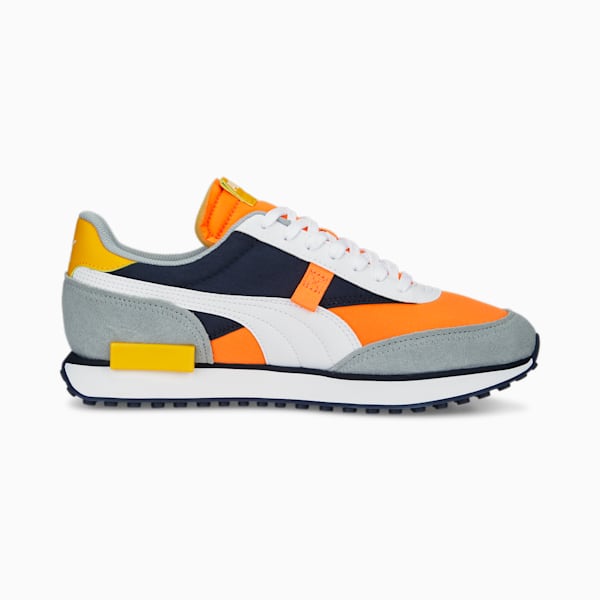 Future Rider Play On Unisex Sneakers, Ultra Orange-PUMA White, extralarge-IND