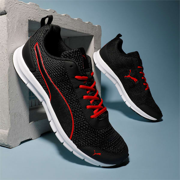 Rapid Runner Men’s Shoes, Puma Black-High Risk Red