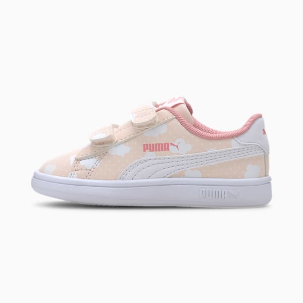 PUMA Smash v2 Toddler Shoes, Rosewater-Peony-Puma White, extralarge