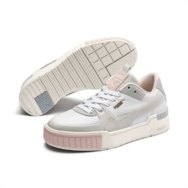 PUMA Cali Sport Mix - Tenis deportivos casuales para mujer, color gris,  blanco