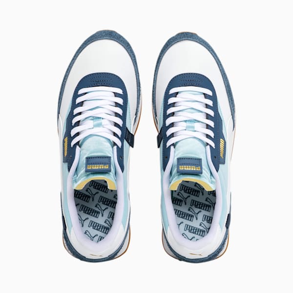 Tenis Rider Game On, Puma White-Aquamarine-Dark Denim, extralarge