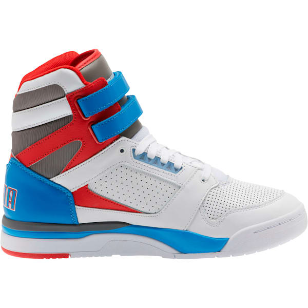 Palace Guard Mid Retro Sneakers, Puma White-Indigo Bunting-High Risk Red, extralarge