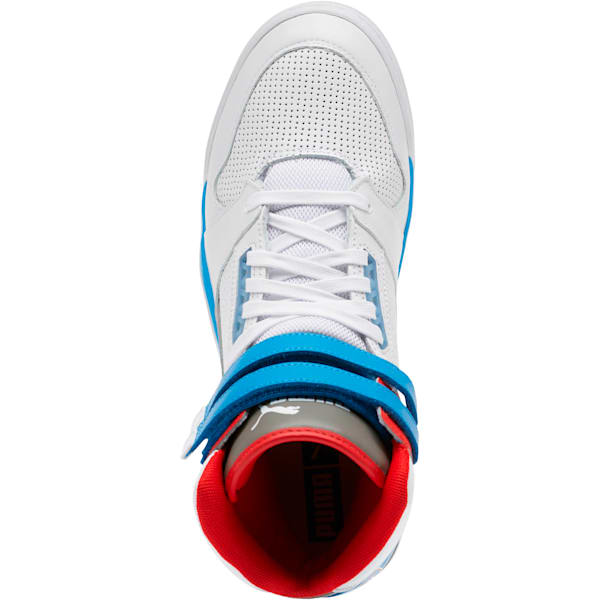Palace Guard Mid Retro Sneakers, Puma White-Indigo Bunting-High Risk Red, extralarge