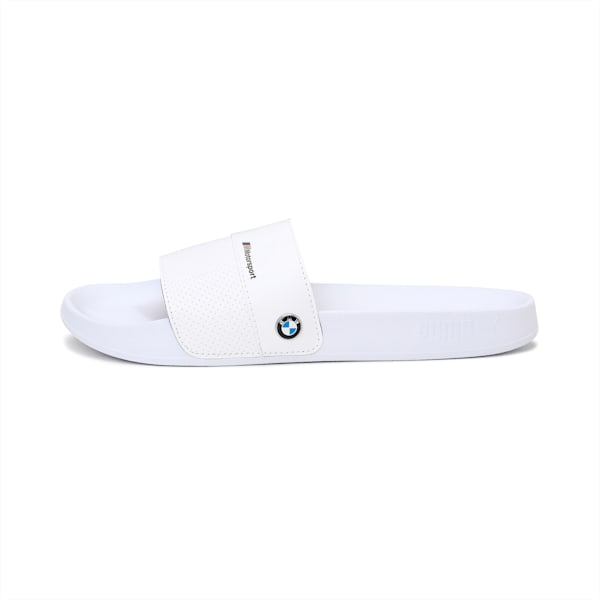 BMW M Motorsport Leadcat Unisex Slides, Puma White-Puma White, extralarge-IND