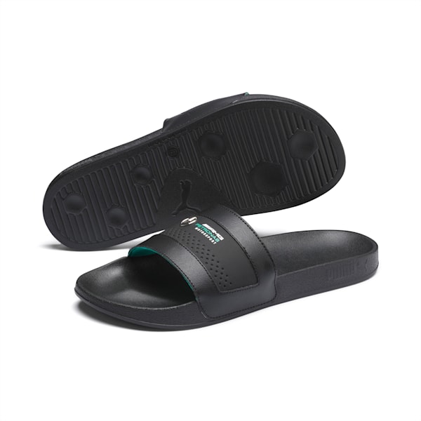 Mercedes-AMG Petronas Leadcat Slides, Puma Black-Spectra Green, extralarge