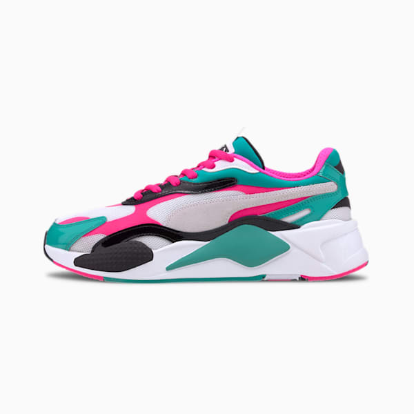 RS-X³ Plastic Sneakers, Puma White-Fluo Pink, extralarge