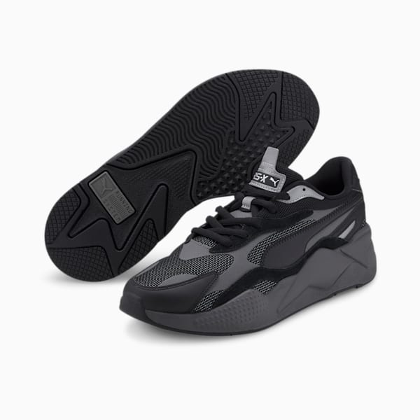 RS-X3 Puzzle Unisex Shoes, Puma Black-CASTLEROCK, extralarge-IND