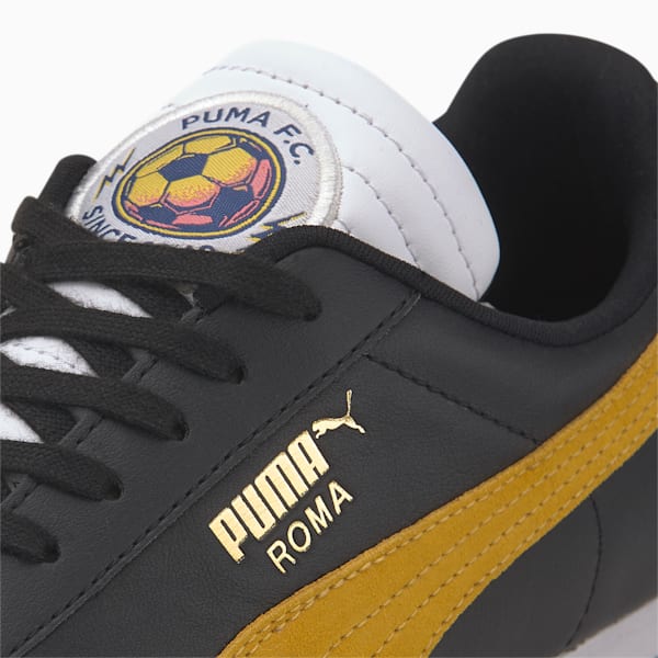 Roma Classic PUMA FC Men's Sneakers, Puma Black-Golden Rod, extralarge